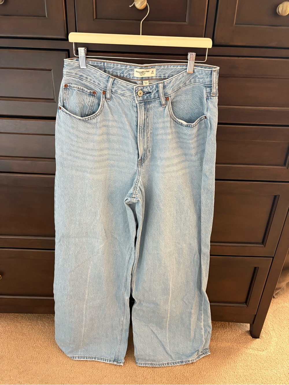 Abercrombie & Fitch curve love high rise wide leg jean